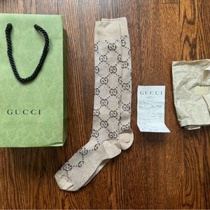 GUCCI LAMÉ GG SOCKS